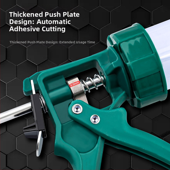 Ръчен пистолет за уплътнител за структурни лепила, капацитет 600 ml, алуминиево тяло, тегло 0,7 kg, подходящ за структурен уплътнител