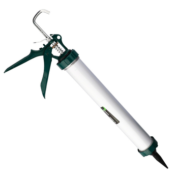 Ръчен пистолет за уплътнител за структурни лепила, капацитет 600 ml, алуминиево тяло, тегло 0,7 kg, подходящ за структурен уплътнител