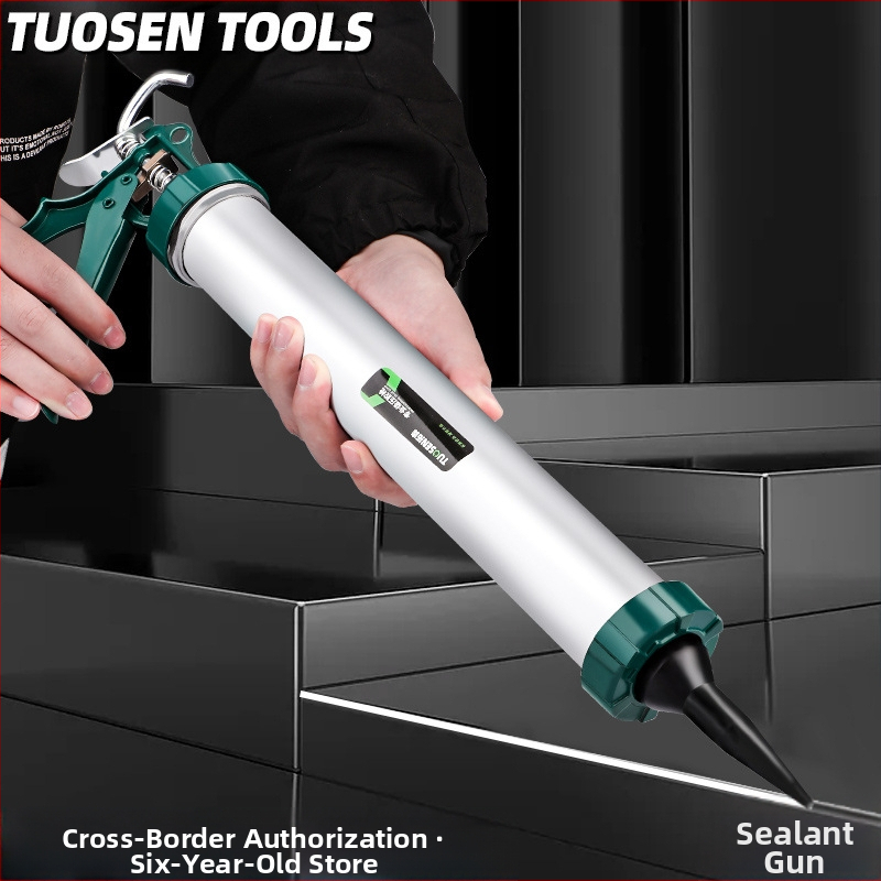 Ръчен пистолет за уплътнител за структурни лепила, капацитет 600 ml, алуминиево тяло, тегло 0,7 kg, подходящ за структурен уплътнител