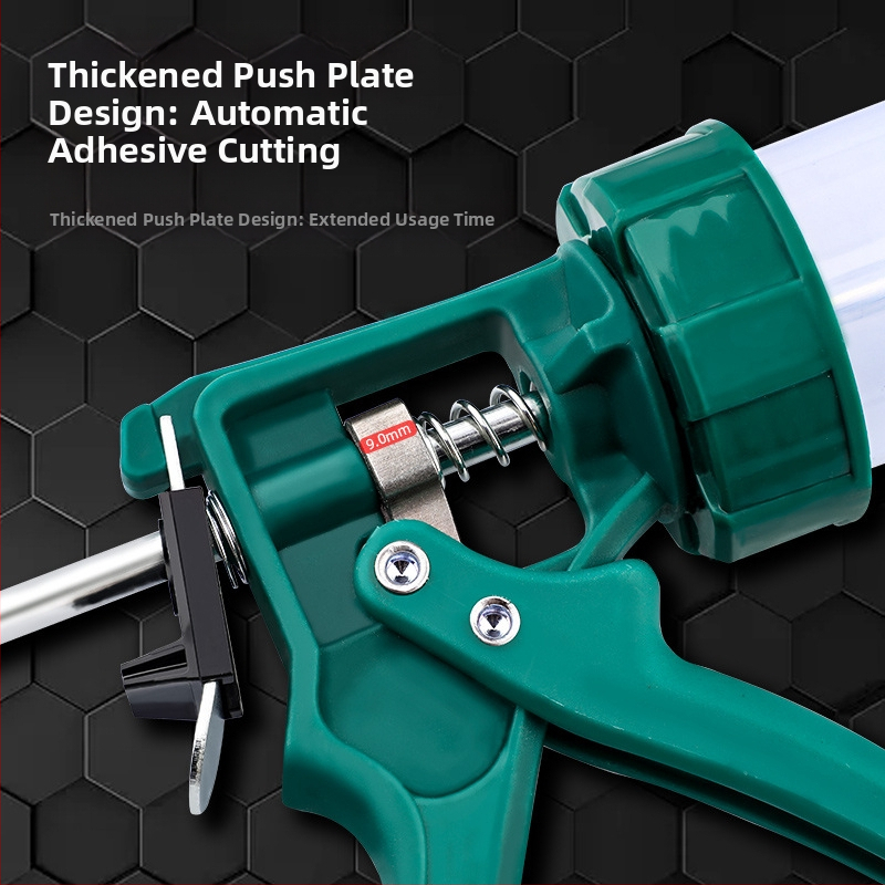 Ръчен пистолет за уплътнител за структурни лепила, капацитет 600 ml, алуминиево тяло, тегло 0,7 kg, подходящ за структурен уплътнител