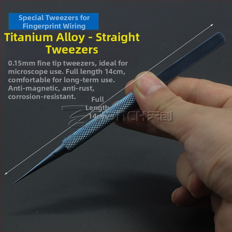 Пинсети от титанов сплави за прецизни ремонти на електроника със прави и извити върхове, антимагнитни