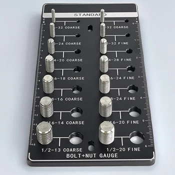 Калибър за резби: метрични и инчови резби за винтове, гайки и болтове