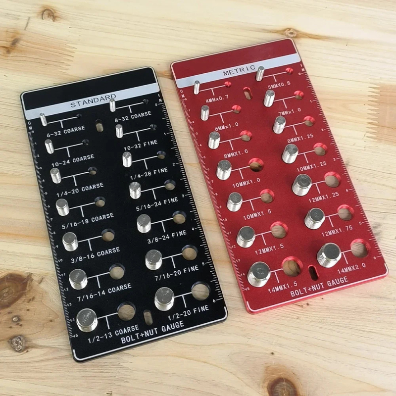 Калибър за резби: метрични и инчови резби за винтове, гайки и болтове