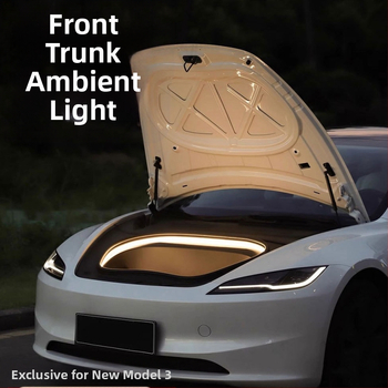 Silicone priekšējā bagāžnieka atmosfēras gaisma un sagaidīšanas gaisma Tesla Model 3 (Atjaunotā izdevuma), 12W, 16V