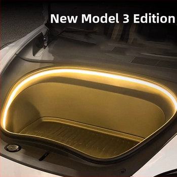 Silicone priekšējā bagāžnieka atmosfēras gaisma un sagaidīšanas gaisma Tesla Model 3 (Atjaunotā izdevuma), 12W, 16V
