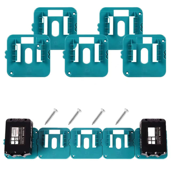 Стенно монтиран държач за батерии Makita 18V за съхранение — съвместим с BL1830/BL1840/BL1850/BL1860