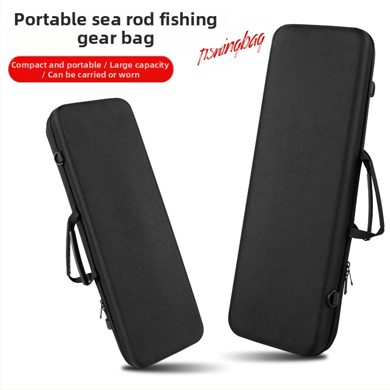Taoyu EVA kietojo korpuso žvejybos įrangos krepšys, atsparus smūgiams, skirtas meškerėms ir ritėms, nešiojamas laikymo dėklas