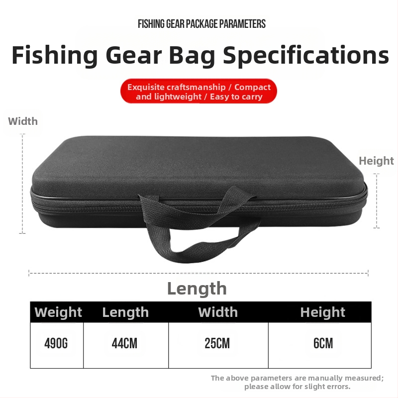 Taoyu EVA kietojo korpuso žvejybos įrangos krepšys, atsparus smūgiams, skirtas meškerėms ir ritėms, nešiojamas laikymo dėklas