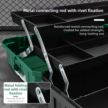 XTuosen Κουτί Εργαλείων με Τρία Επίπεδα — Φορητό Αδιάβροχο Πλαστικό Κουτί για Οικιακή Χρήση και Συντήρηση Αυτοκινήτου