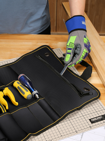 Τσάντα εργαλείων σε ρολό από παχυμένο καμβά για συντήρηση ύδρευσης και ηλεκτρικών εγκαταστάσεων