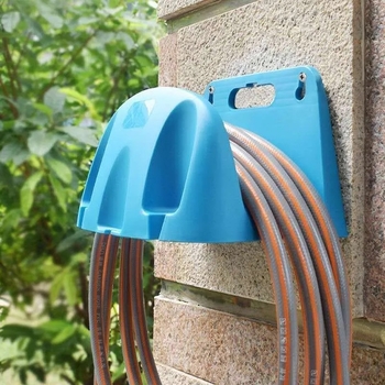 Sienas piestiprināms dārza šļūtenes uzglabāšanas rāmis (PP materiāls; sienas uzstādīšana; šļūtenes turētājs)