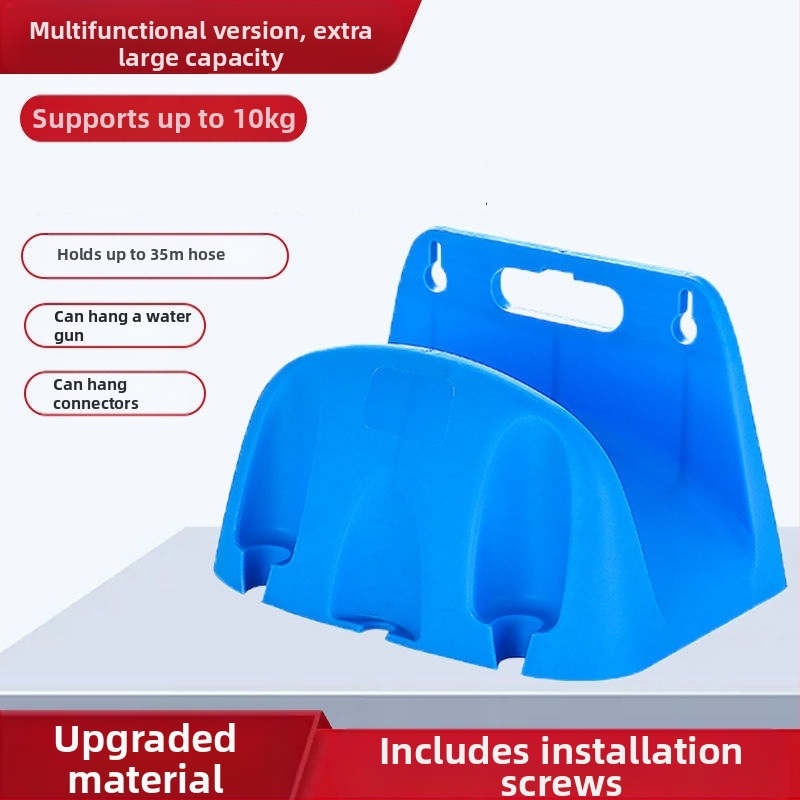 Sienas piestiprināms dārza šļūtenes uzglabāšanas rāmis (PP materiāls; sienas uzstādīšana; šļūtenes turētājs)