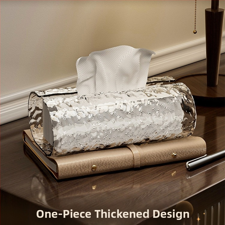 Кутия за кърпи с водни вълни – пластмасова, водоустойчива, за кърпи с издърпване, стил Light Luxury, модел 1