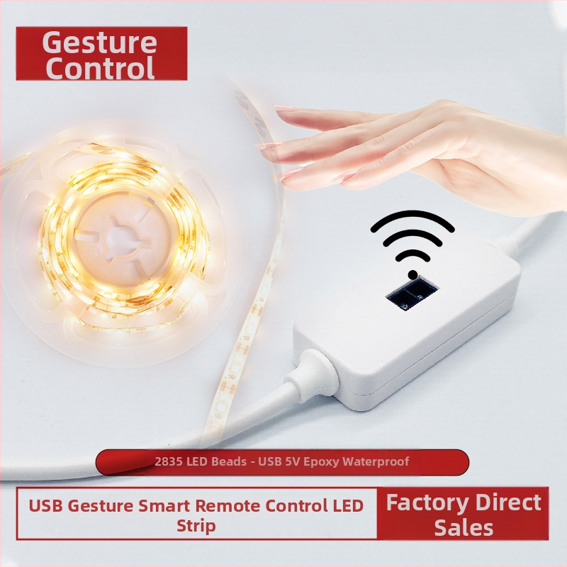 2835 LED juosta spintelėms su indukciniu judesio jutikliu, atspari vandeniui, 5V USB sąsaja, 60 LED diodų