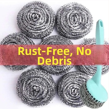 Ατσάλινο σύρμα-σφαιρίδιο καθαρισμού για κατσαρόλες και πιάτα, συσκευασία 60 τεμάχια