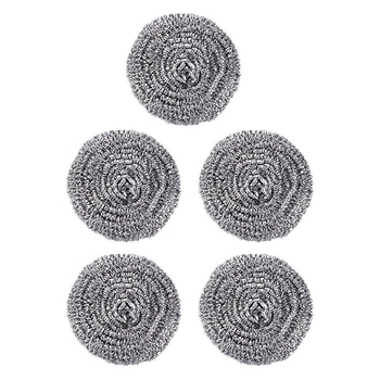 Ατσάλινο σύρμα-σφαιρίδιο καθαρισμού για κατσαρόλες και πιάτα, συσκευασία 60 τεμάχια