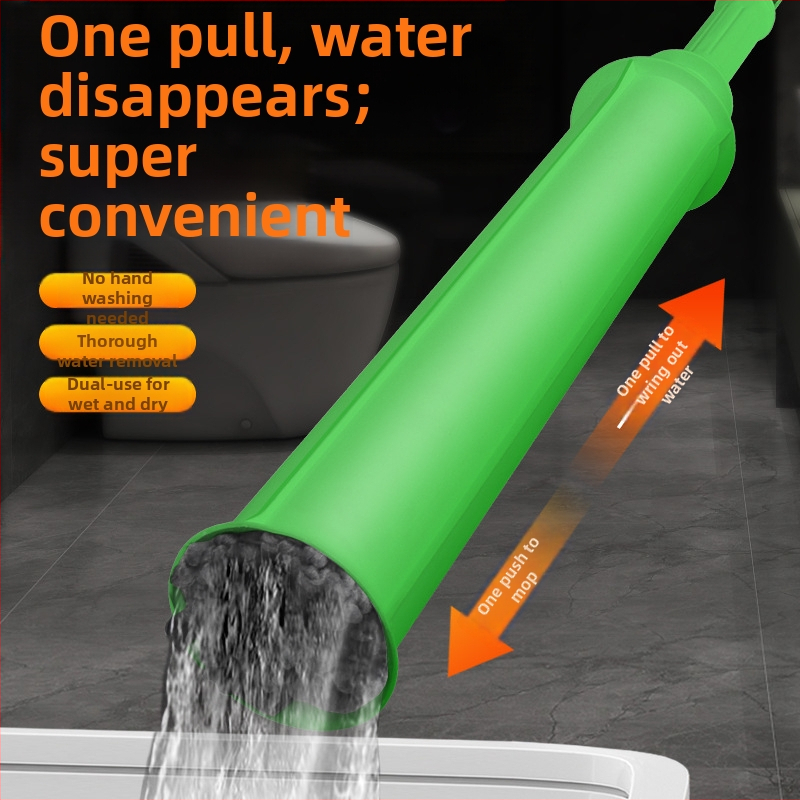 Микрофибърен моп с въртяща се глава за плочки, работа без ръце, абсорбиращ моп плат