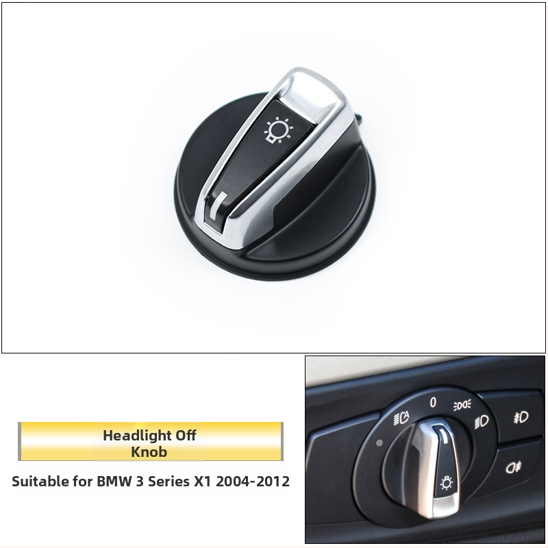 Kryt gombového ovládača svetlometov pre BMW 1. radu/3. radu/X1, kompatibilný s E81/E82/E87/E88/E90/E91/E92/E93/E84, ABS+PC
