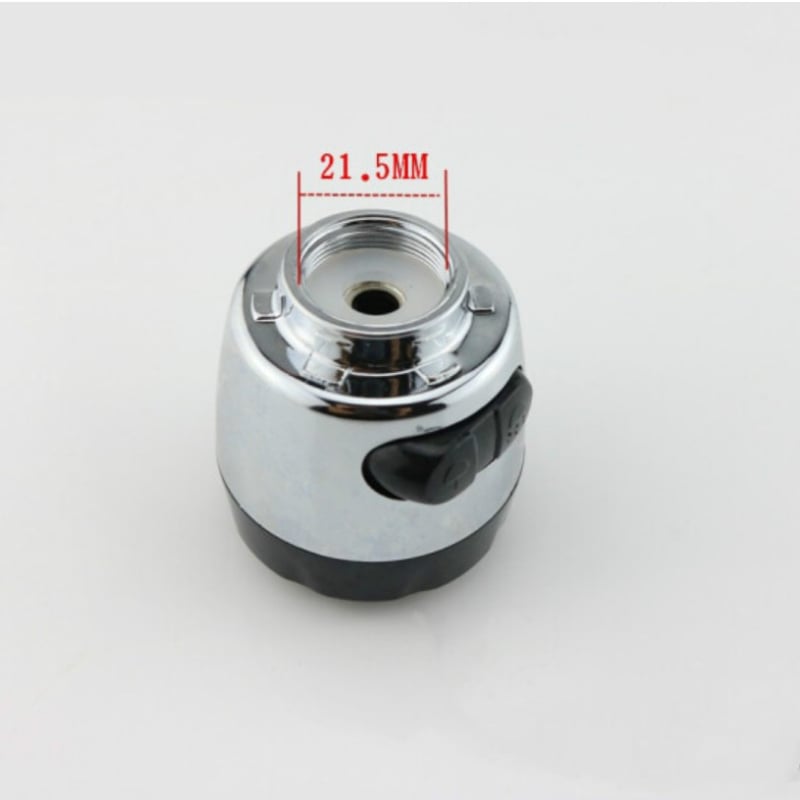 Virtuvės čiaupo aeratorius su universaliu pasukamu kampiniu jungtimi — ABS + nerūdijantis plienas, lietaus funkcija, vamzdinis sujungimas, modelis FGR545745, darbinė temperatūra 1–90°C