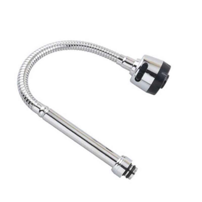 Virtuvės čiaupo aeratorius su universaliu pasukamu kampiniu jungtimi — ABS + nerūdijantis plienas, lietaus funkcija, vamzdinis sujungimas, modelis FGR545745, darbinė temperatūra 1–90°C