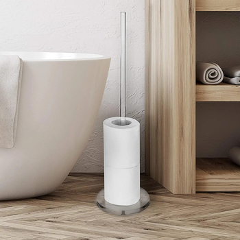 Διαφανής ακρυλικός αποθηκευτικός δίσκος ρολών χαρτιού τουαλέτας με στρογγυλή βάση, φορητός, μονοεπίπεδη σχεδίαση για μπάνιο
