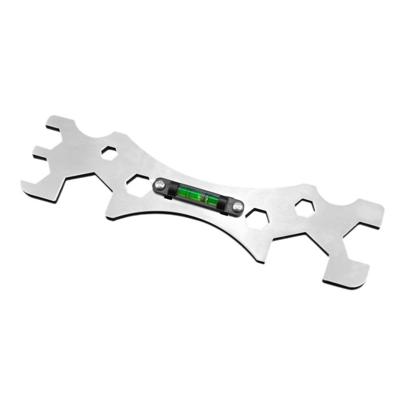 Универсален ключ за душ за монтаж в банята – неръждаема стомана, полирана повърхност, тегло 0,15 кг, шестоъглена глава