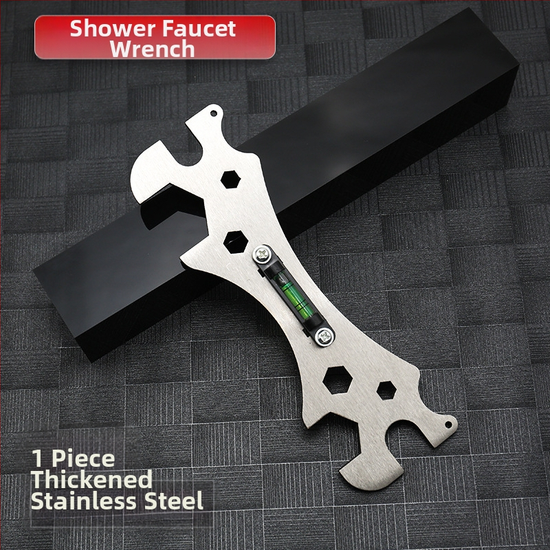 Универсален ключ за душ за монтаж в банята – неръждаема стомана, полирана повърхност, тегло 0,15 кг, шестоъглена глава