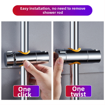 Tuš štanga bez bušenja, prilagodljiv nosač i nastavak za mlaznicu