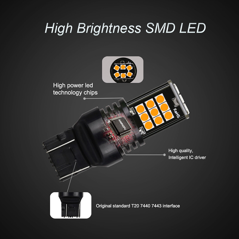 T10 LED λάμπα, 12V, 5W, για φλας, φανάρι φρένων και φανάρι οπισθοπορείας