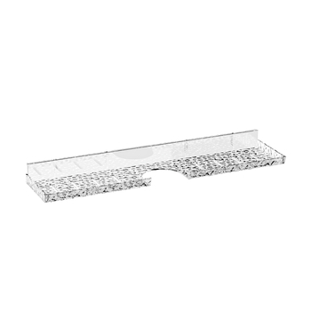 Sieninis kosmetikos laikiklis po praustuvą - plastikas, 1 lygis, 5 kg apkrova, lengvas stilius – luksas