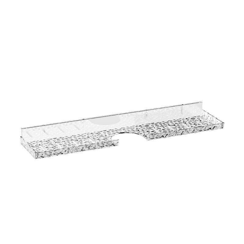 Sieninis kosmetikos laikiklis po praustuvą - plastikas, 1 lygis, 5 kg apkrova, lengvas stilius – luksas