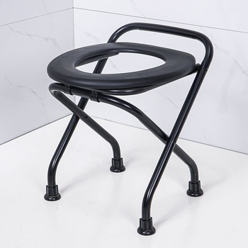 Седалка за тоалетна за възрастни, анти‑плъзгаща, подвижна и с дебела конструкция, подходяща за възрастни и бременни (Материал: Желязо)