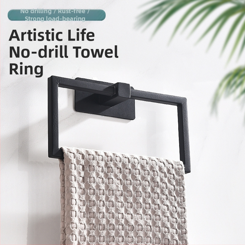 Τετράγωνο δαχτυλίδι πετσετών από ανοξείδωτο χάλυβα 201, χωρίς οπές, βαμμένη επιφάνεια, φορτίο 5 kg