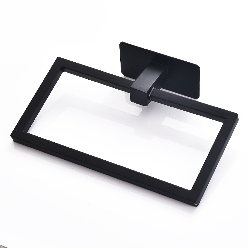 Τετράγωνο δαχτυλίδι πετσετών από ανοξείδωτο χάλυβα 201, χωρίς οπές, βαμμένη επιφάνεια, φορτίο 5 kg