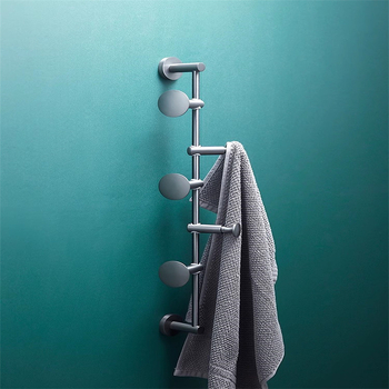 Κρεμάστρα Παλτών από Χαλκό, Ρυθμιζόμενη Περιστρεφόμενη με Κινητή Ράβδο (Φορτίο 5 kg; Επιχρωμιωμένο Φινίρισμα; Σχεδιασμός ενός επιπέδου; Μοντέρνο στυλ)