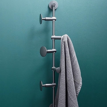 Κρεμάστρα Παλτών από Χαλκό, Ρυθμιζόμενη Περιστρεφόμενη με Κινητή Ράβδο (Φορτίο 5 kg; Επιχρωμιωμένο Φινίρισμα; Σχεδιασμός ενός επιπέδου; Μοντέρνο στυλ)