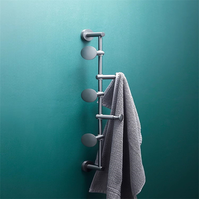 Κρεμάστρα Παλτών από Χαλκό, Ρυθμιζόμενη Περιστρεφόμενη με Κινητή Ράβδο (Φορτίο 5 kg; Επιχρωμιωμένο Φινίρισμα; Σχεδιασμός ενός επιπέδου; Μοντέρνο στυλ)