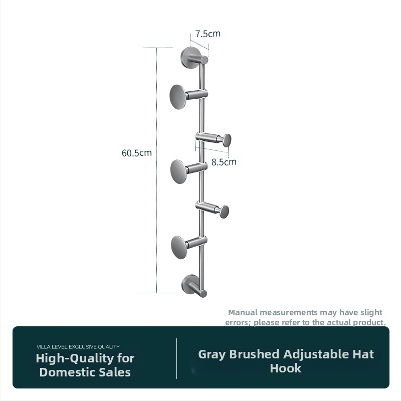 Κρεμάστρα Παλτών από Χαλκό, Ρυθμιζόμενη Περιστρεφόμενη με Κινητή Ράβδο (Φορτίο 5 kg; Επιχρωμιωμένο Φινίρισμα; Σχεδιασμός ενός επιπέδου; Μοντέρνο στυλ)