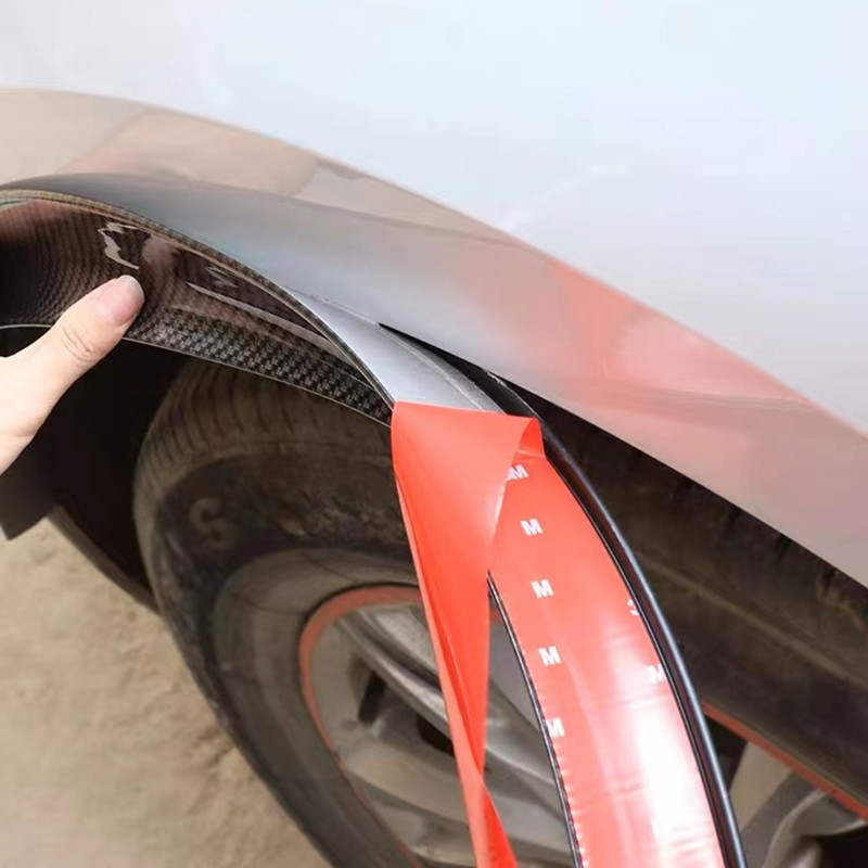 Τρίγωνικό φρύδι τροχού από καουτσούκ, με σχέδιο ανθρακονημάτων, εγκατάσταση χωρίς ζημιά, γενική χρήση