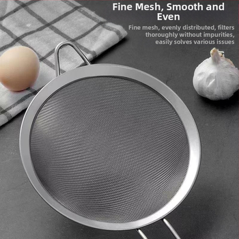 304 nerūdijančio plieno sietelis sojų pieno, sulčių ir sezamų filtravimui – itin plonas virtuvės sietelis