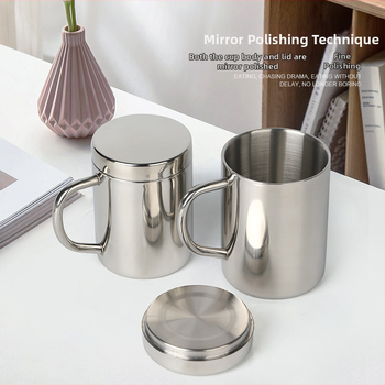 Really 304 неръждаема стомана двойнослойна термоизолирана чаша с дръжка, китайски стил