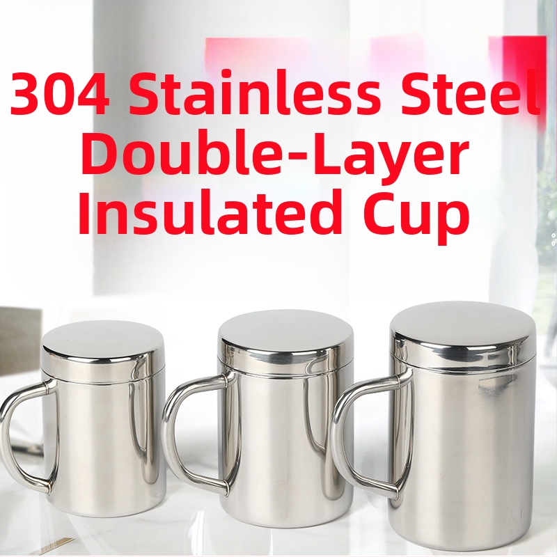 Really 304 неръждаема стомана двойнослойна термоизолирана чаша с дръжка, китайски стил