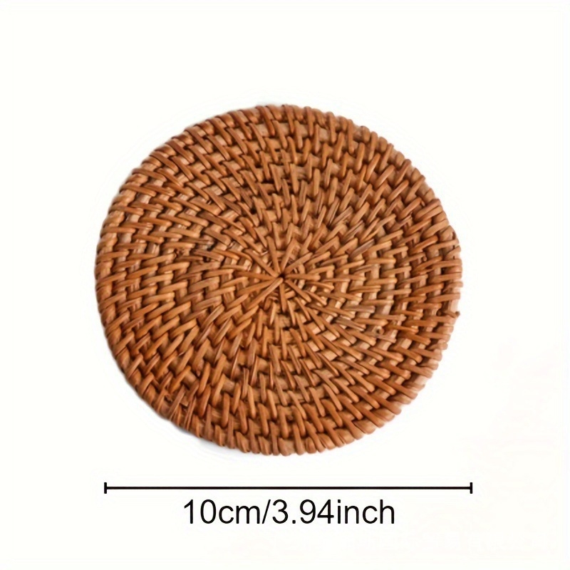 Linhua rotango rankų darbo arbatos puodelio padėkliukas – dovana paruošta, galimas pritaikymas, be elektros