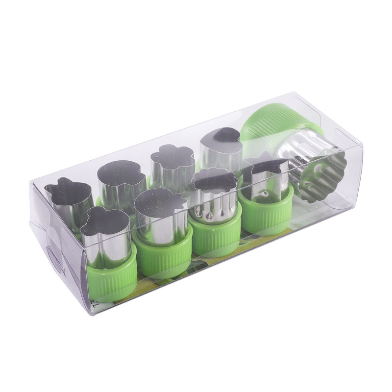 Rozsdamentes acél süteményforma – állati geometria, 9 darabos készlet, kézzel készített gyümölcsvágó, sütésre való forma