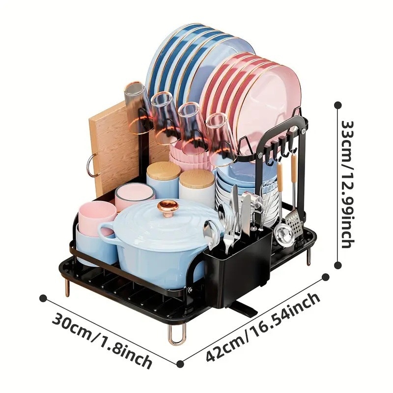 Indų džiovykla iš geležinės vielos, šiuolaikiško minimalistinio stiliaus virtuvės organizatorius