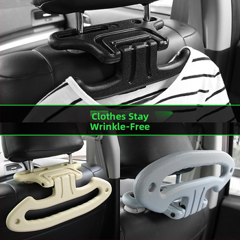 Κρεμάστρα ρούχων αυτοκινήτου, πολυλειτουργική για την πίσω πλάτη του καθίσματος, ABS, μοντέλο R-3614, Shun Wei, με εκτυπωμένο λογότυπο