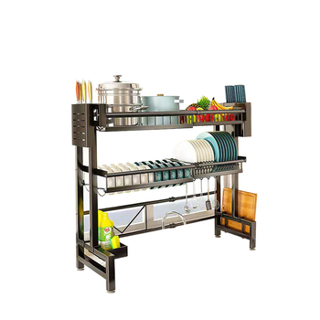 Daugiafunkcinis mobilus indų džiovinimo stovas ant virtuvės plokštės — anglies plienas, šiuolaikinis minimalistinis stilius, Xingfu