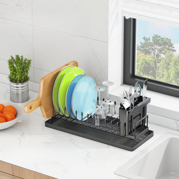 HC Οικιακός δίσκος αποστράγγισης κουζίνας για καπάκια και τηγάνια – πτυσσόμενος, πολυλειτουργικός, με δίσκο νερού