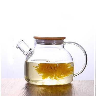 Ψυχρός βραστήρας με καπάκι από μπαμπού - γυάλινο δοχείο για χυμό και κρύο νερό, σκανδιναβικό στυλ, Mingran Yijia, Διαθέσιμη προσαρμογή, επεξεργασία σε υψηλή θερμοκρασία, Πρώτης κατηγορίας ποιότητα