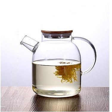 Ψυχρός βραστήρας με καπάκι από μπαμπού - γυάλινο δοχείο για χυμό και κρύο νερό, σκανδιναβικό στυλ, Mingran Yijia, Διαθέσιμη προσαρμογή, επεξεργασία σε υψηλή θερμοκρασία, Πρώτης κατηγορίας ποιότητα